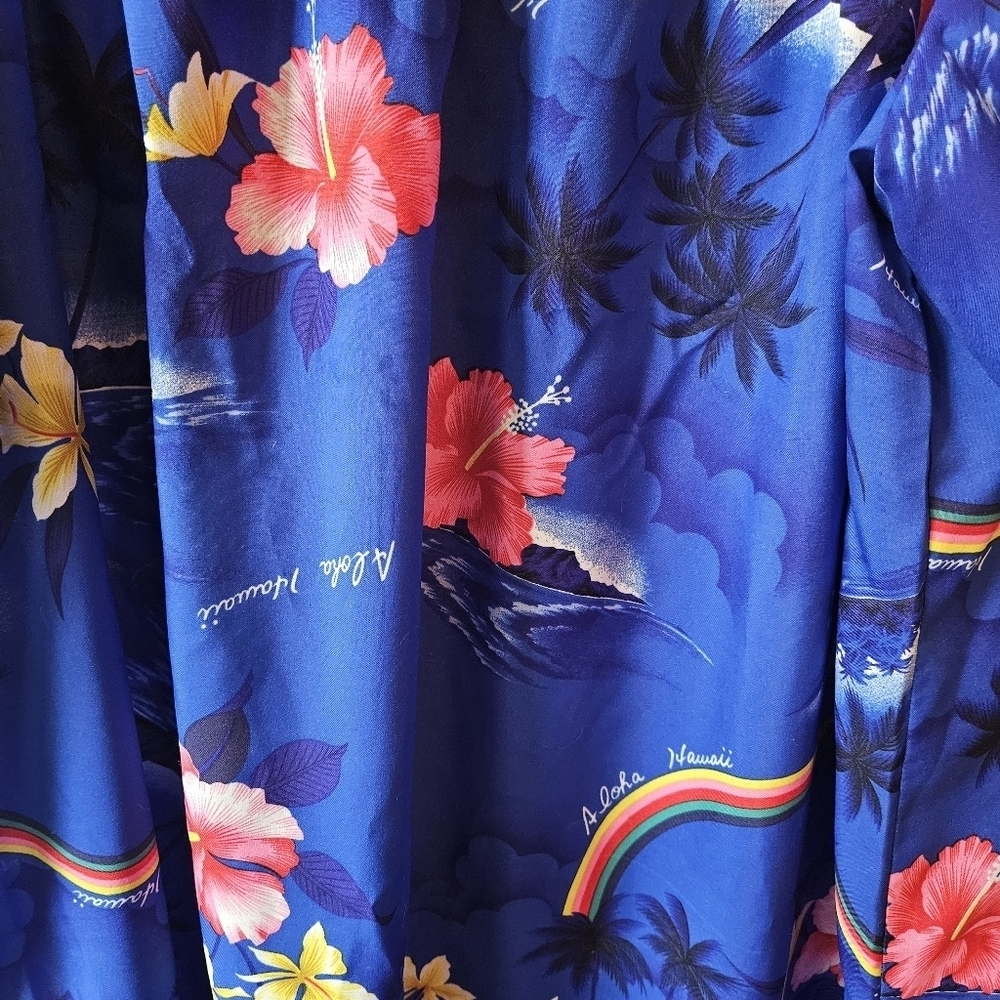 Aikane Authentic Hawaiian Floral Maxi Dress Mumu - Picture 8 of 10